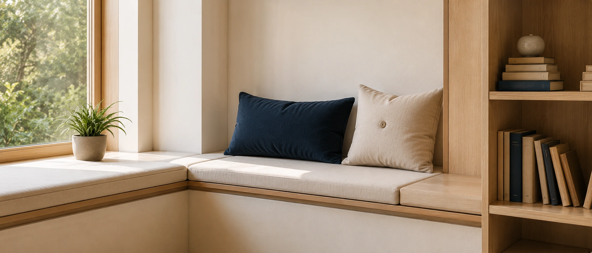 Minimal Scandinavian reading corner