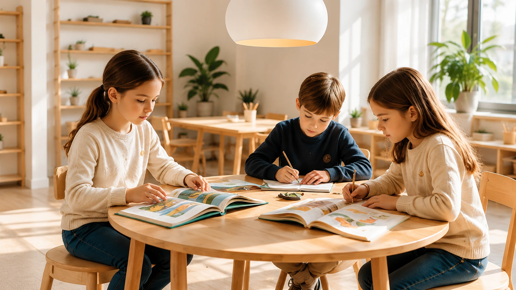 Children learning together during the extended day